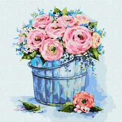 245 грн  Живопись по номерам KHO3126 Картина для рисования по номерам Букет элегантных роз