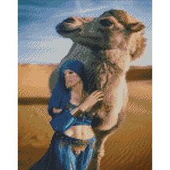 387 грн  Діамантова мозаїка Набір для творчості, алмазна картина Верблюд у Сахарі 30х40 см, KB025