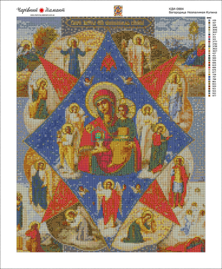 830 грн  Алмазная мозаика КДИ-0884 Набор алмазной вышивки икона Неопалимая Купина