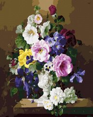 339 грн  Живопис за номерами ATG00043 Картина за номерами Букет квітів у вазі 40 х 50 см