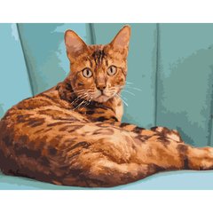 315 грн  Живопись по номерам Набір для розпису по номерах Леопардова кішка,40х50 см, GS252