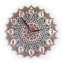 MCLO10008 Деревянные часы Мандала, ~28-30 см