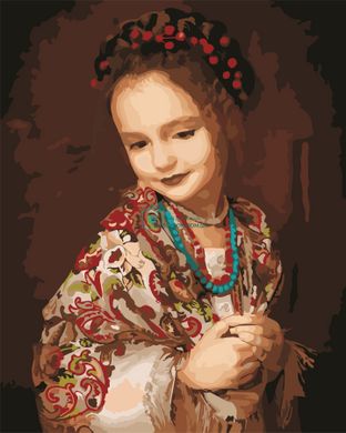 535 грн  Живопись по номерам AS0624 Картина-набор по номерам Украиночка