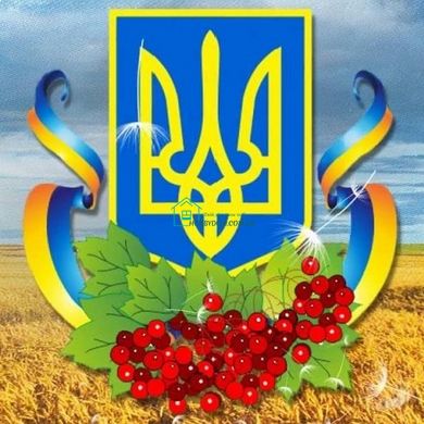 459 грн  Алмазная мозаика TN1155 Набор алмазной мозаики на подрамнике Герб Украины